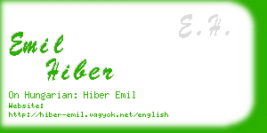 emil hiber business card